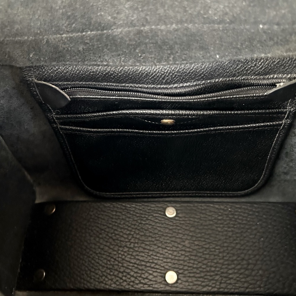 Vintage Dooney & Bourke Essex Large Bag Black Pebbled Leather - Picture 7 of 11